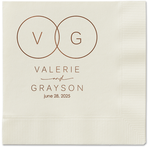 Refined Rings Napkin, Brown, Ecru, mocha