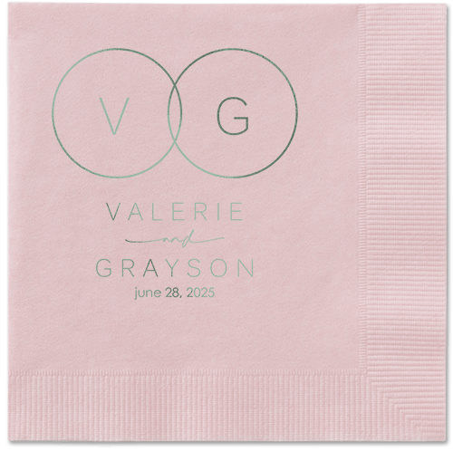 Refined Rings Napkin, Green, Blush, sage