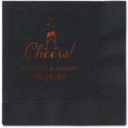 Cherished Cheer Napkins, Brown, Black, Mocha