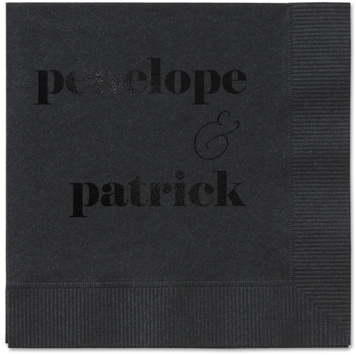 Winsome Wanderlust Napkin, Black, Black, black