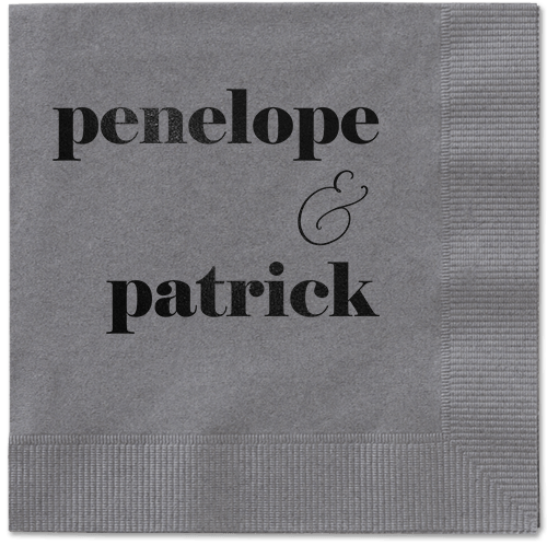 Winsome Wanderlust Napkin, Black, Pewter, black