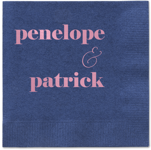 Winsome Wanderlust Napkin, Pink, Navy, blush