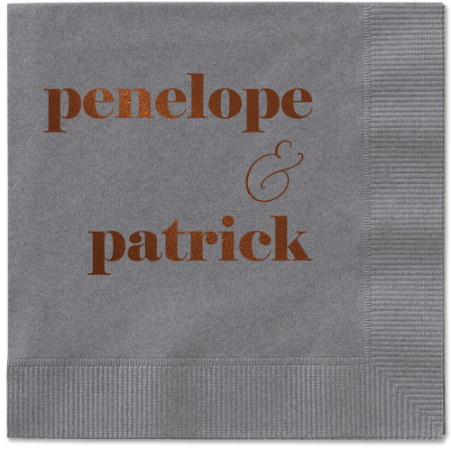 Winsome Wanderlust Napkin, Brown, Pewter