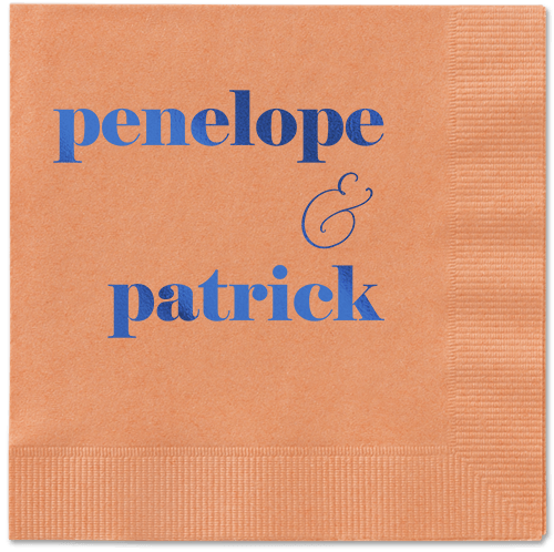 Winsome Wanderlust Napkin, Blue, Coral