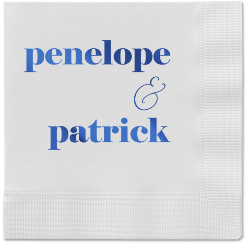 Winsome Wanderlust Napkin, Blue, White