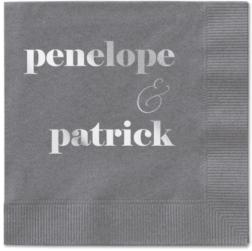 Winsome Wanderlust Napkin, Grey, Pewter