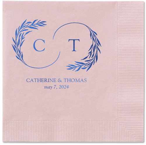Reflective Rings Napkin, Blue, Blush