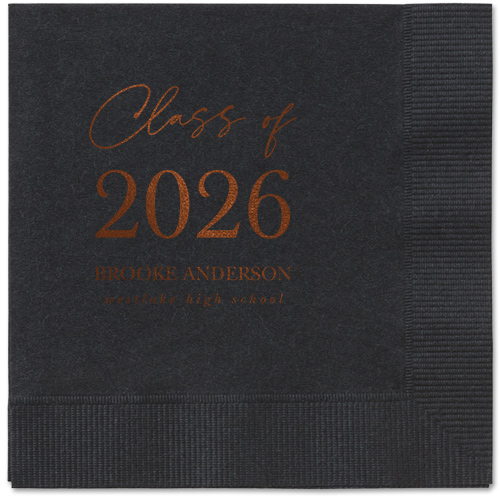 Penmanship Class Napkin, Brown, Black, mocha-matte