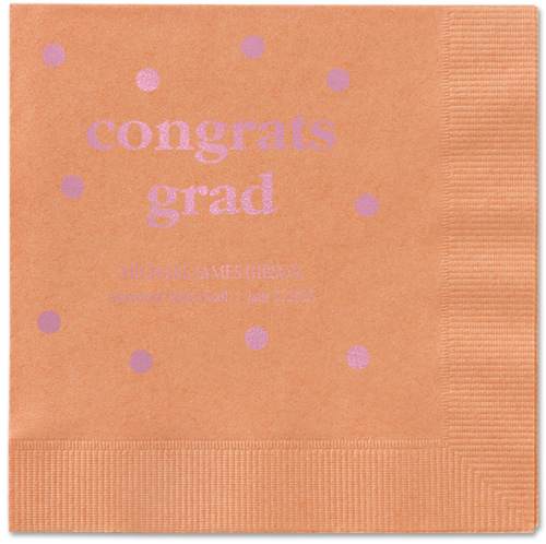 Speckled Blots Napkin, Pink, Coral