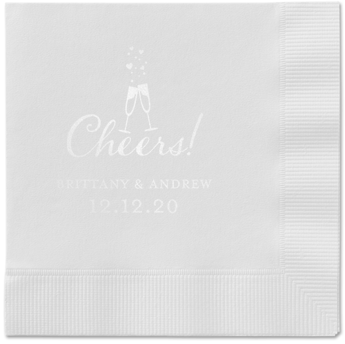 Cherished Cheer Napkins, White, White, White