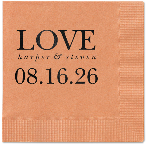 Official Headlines Napkin, Black, Coral