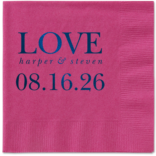 Official Headlines Napkin, Blue, Magenta