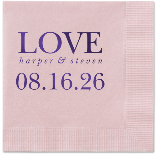 Official Headlines Napkin, Purple, Blush