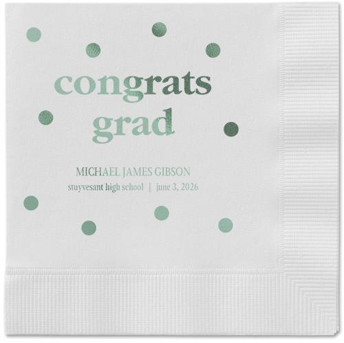 Speckled Blots Napkin, Green, White, sage