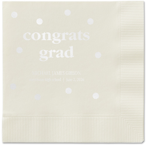 Speckled Blots Napkin, White, Ecru, white