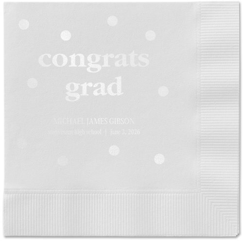 Speckled Blots Napkin, White, White, white