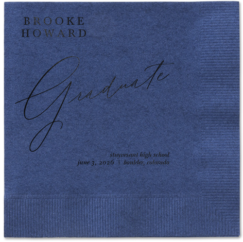 Graceful Touch Napkin, Black, Navy, black