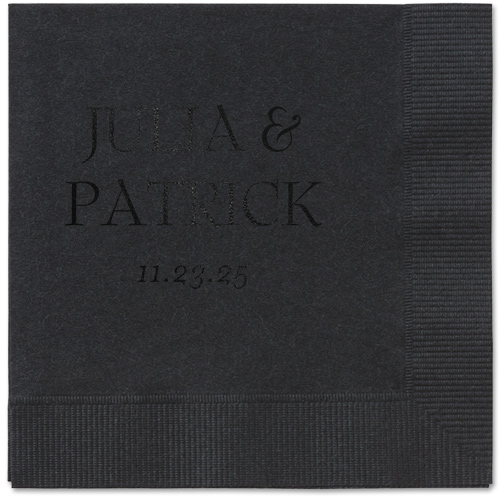 Modern Flow Napkin, Black, Black, black