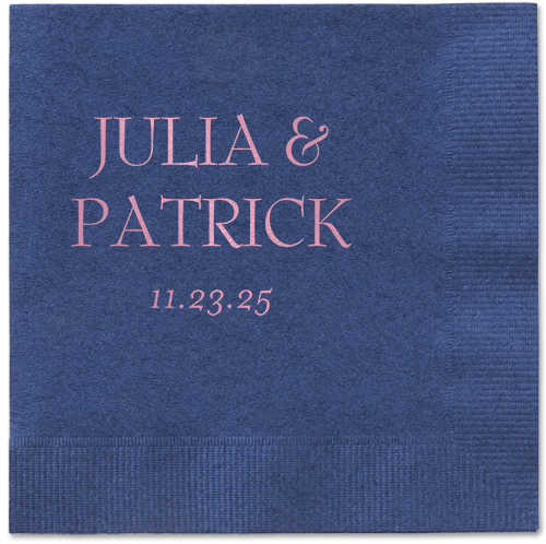 Modern Flow Napkin, Pink, Navy, blush