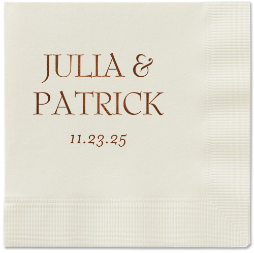 Modern Flow Napkin, Brown, Ecru, mocha-matte