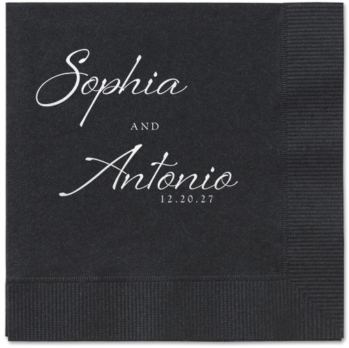 Torn Textures Napkin, White, Black, white