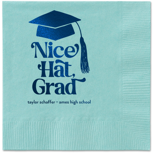 Nice Cap Napkin, Blue, Aqua, midnight