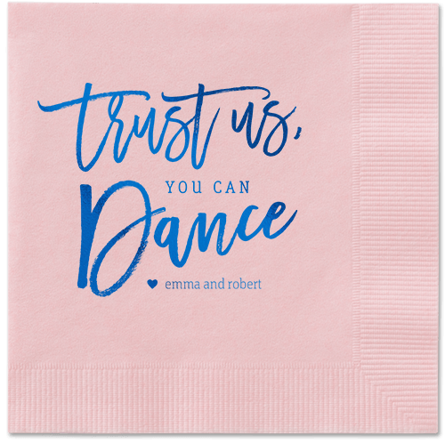 Dance Along Napkins, Blue, Blush, Royal