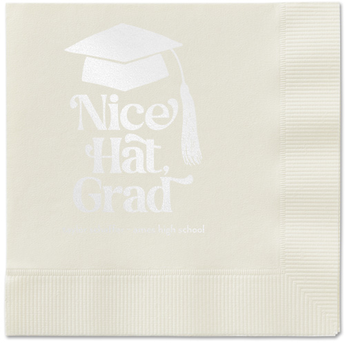 Nice Cap Napkin, White, Ecru