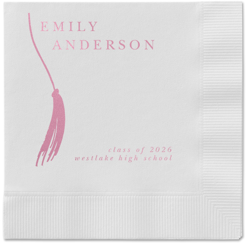 Direct Tassel Napkin, Pink, White, blush