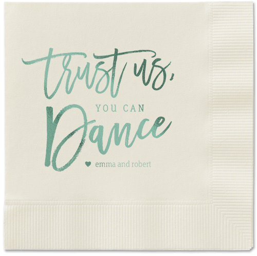 Dance Along Napkins, Green, Ecru, Sage