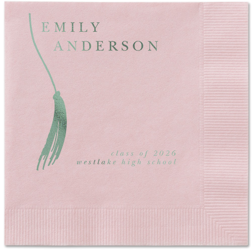 Direct Tassel Napkin, Green, Blush, sage