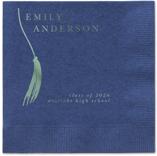 Direct Tassel Napkin, Green, Navy, sage