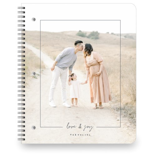 Love and Joy Frame Large Notebook, 8.5x11, Gray