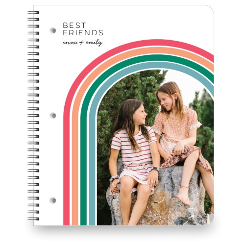 Rainbow Arch Large Notebook, 8.5x11, White, white