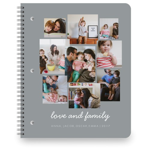 Gallery Collage of Nine Large Notebook, 8.5x11, Multicolor