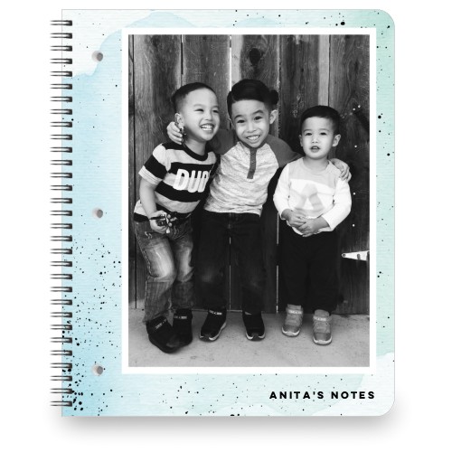 Splatters Large Notebook, 8.5x11, Blue, polar