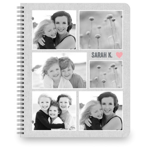 Family Heart Always Large Notebook, 8.5x11, Gray