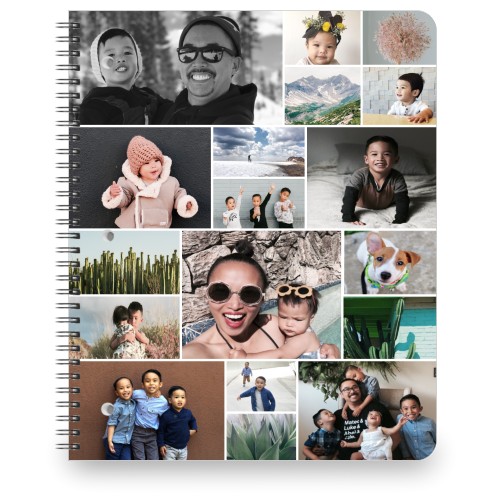 Photo Gallery Grid Large Notebook, 8.5x11, White