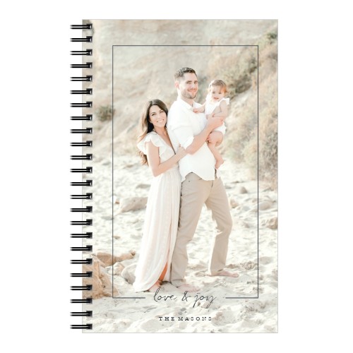 Love and Joy Frame 5x8 Notebook, 5x8, Gray