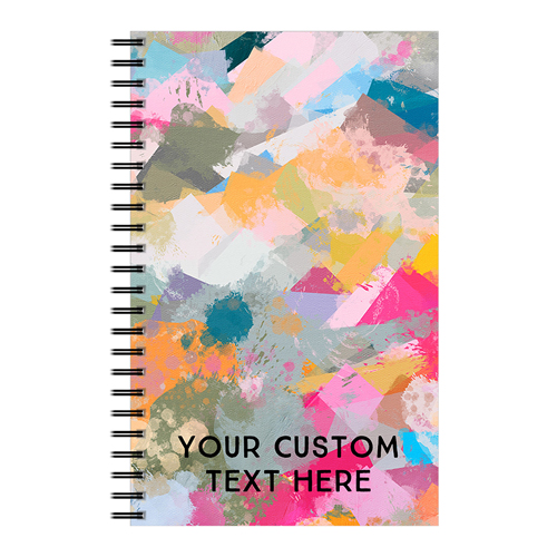 Abstract Colors Custom Text 5x8 Notebook, 5x8, Multicolor