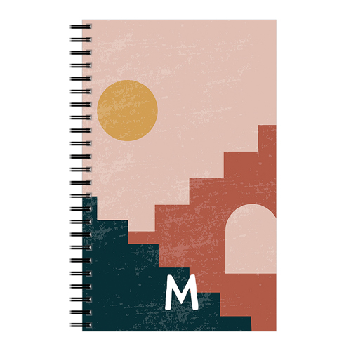 Sun Stairs Custom Text 5x8 Notebook, 5x8, Multicolor