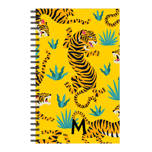 Tiger Print Custom Text 5x8 Notebook, 5x8, Multicolor