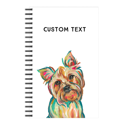 Yorkie Custom Text 5x8 Notebook, 5x8, Multicolor