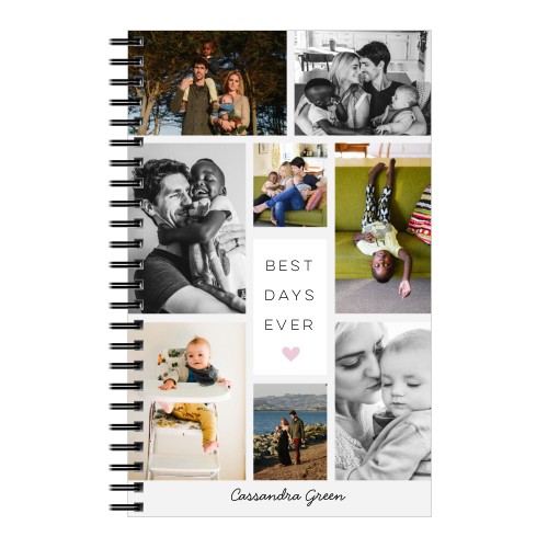Best Days Ever Collage 5x8 Notebook, 5x8, Pink