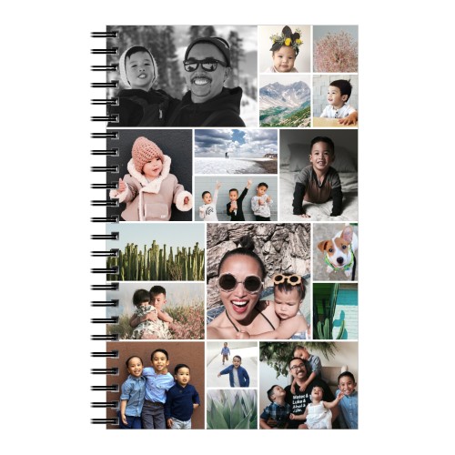 Photo Gallery Grid 5x8 Notebook, 5x8, White