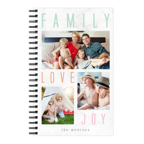 Marble Family Love Joy 5x8 Notebook, 5x8, Gray