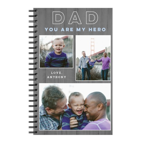 You Are My Hero 5x8 Notebook, 5x8, Gray