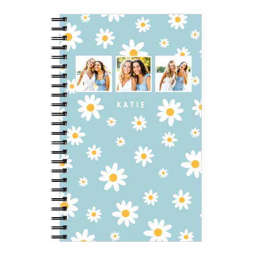 Joyful Daisies 5x8 Notebook, 5x8, Blue
