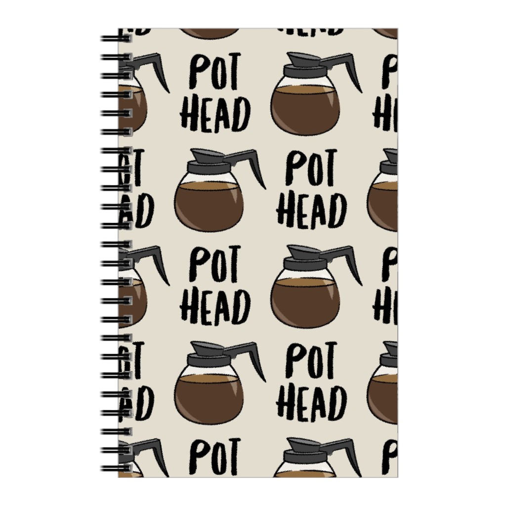Coffee Pots - Beige Notebook, 5x8, Brown, Brown