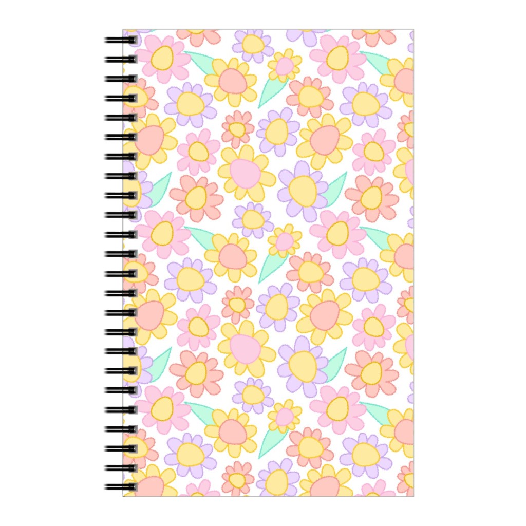 Nicola Unicorn Flowers Notebook, 5x8, Multicolor